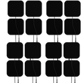 Set of 16 black square electrodes with leads on a white background, featuring a 'Subscribe & Save' icon.