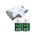 The Night Routine bundle — memory foam cervical pillow, Magnesium Glycinate and Organic Ashwagandha capsules